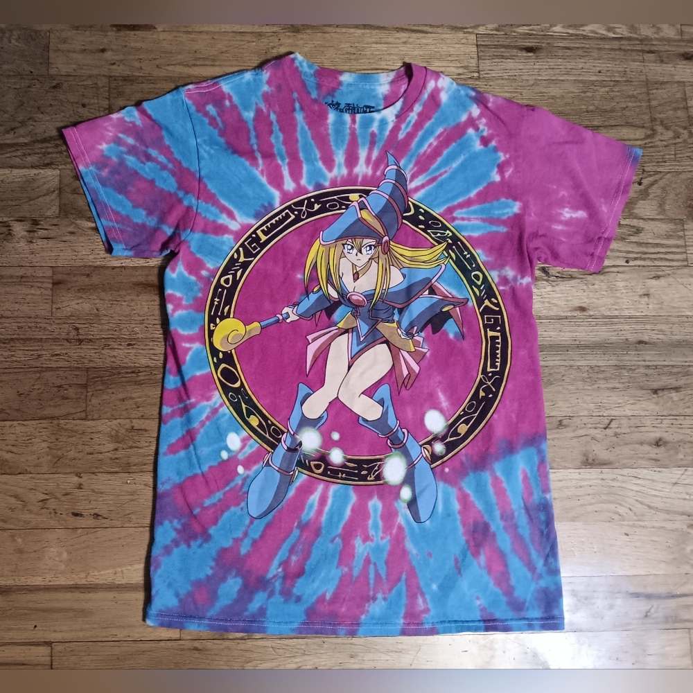 Vintage Yu-Gi-Oh Dark Magician Girl Tie Dye T-Shirt 1996 Kazuki Takahashi